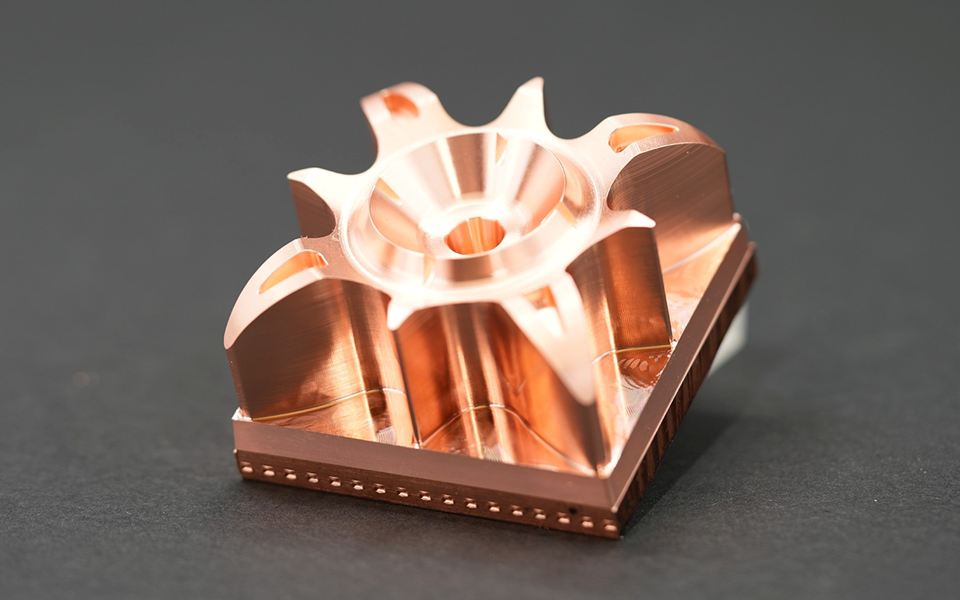 Electrodo de cobre mecanizado
