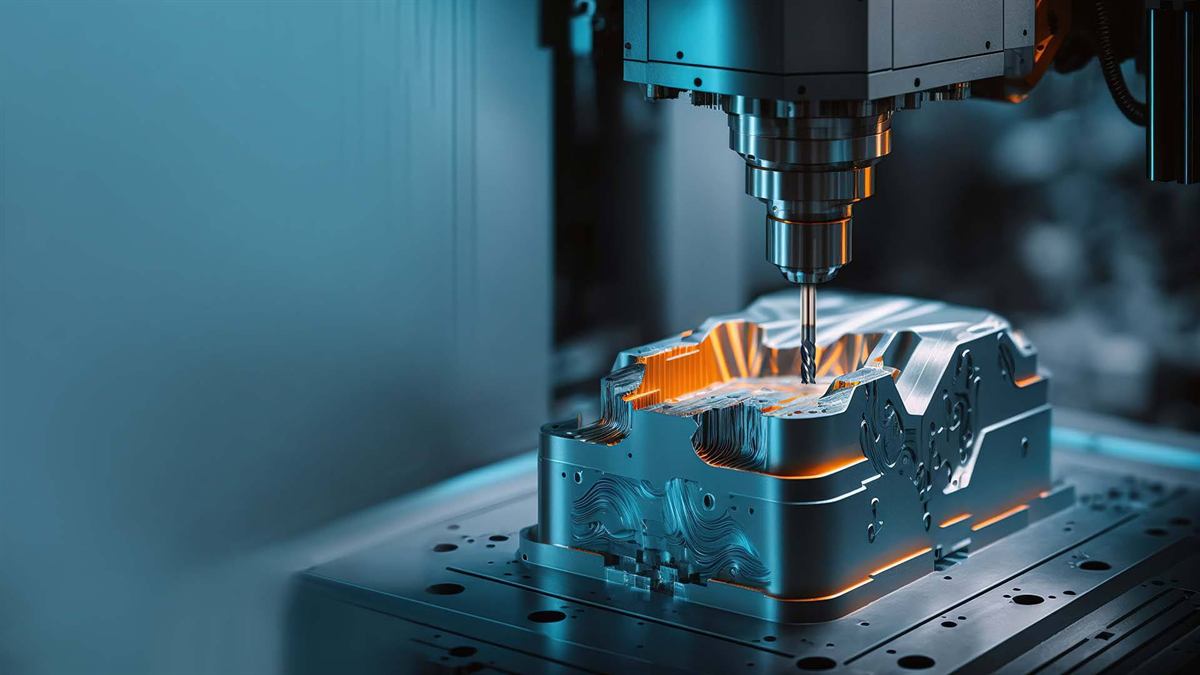 Fresado CNC de un bloque de molde